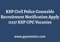 KSP Civil Police Constable Recruitment Notification