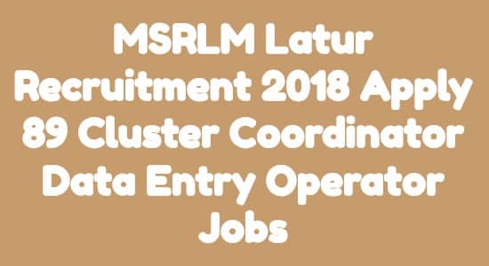 MSRLM Latur Recruitment