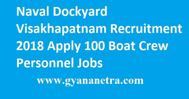 Naval Dockyard Visakhapatnam Recruitment 2018