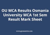 OU MCA Results Check Online
