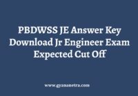 PBDWSS JE Answer Key Paper