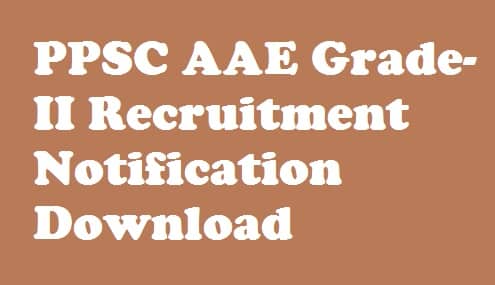 PPSC AAE Recruitment 2018