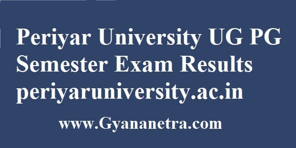 Periyar University UG Result 2020 Check Online