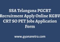 SSA Telangana PGCRT Recruitment Notification