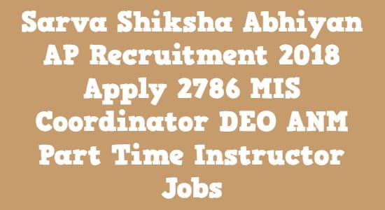 Sarva Shiksha Abhiyan AP Recruitment