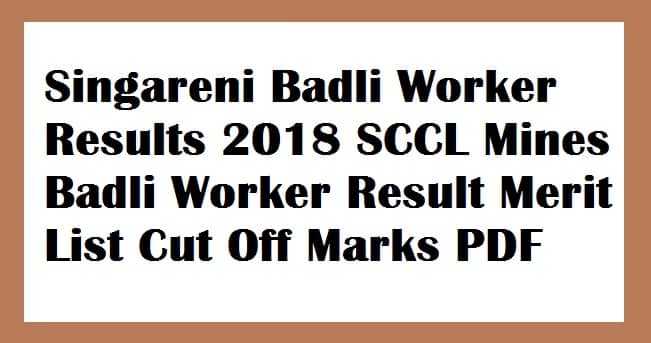 Singareni Badli Worker Results