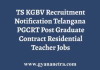 TS KGBV Contract Teacher Recruitment Notification