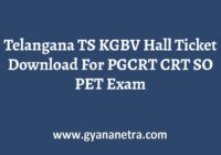 TS KGBV Hall Ticket Exam Date