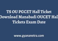 TS OU PGCET Hall Ticket Admission Test