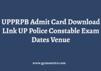 UPPRPB Admit Card Constable Exam Date