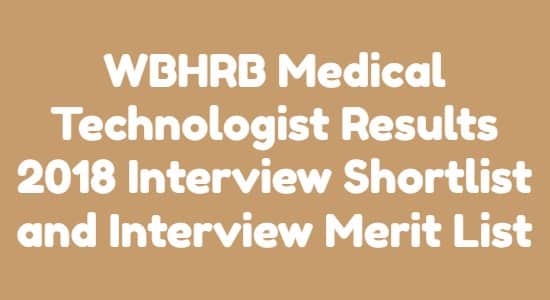 WBHRB Medical Technologist Results
