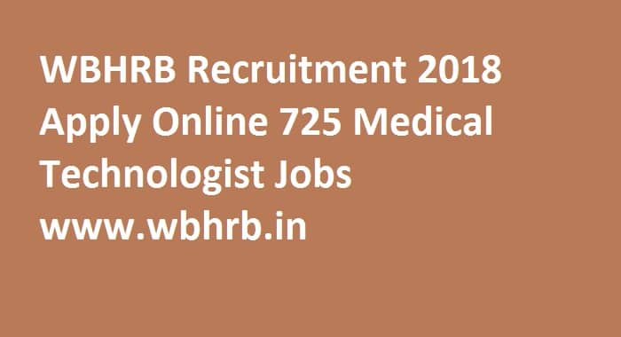 WBHRB Recruitment 2018