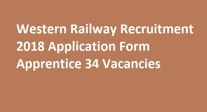 Western Railway Recruitment 2018