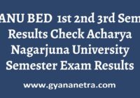 ANU BED 01st 02nd 03rd Sem Results
