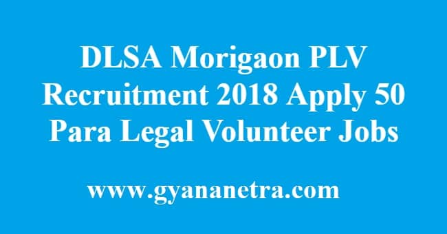 DLSA Morigaon PLV Recruitment