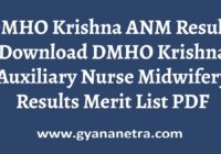 DMHO Krishna ANM Results Merit List