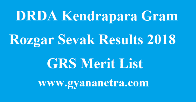 DRDA Kendrapara Gram Rozgar Sevak Results