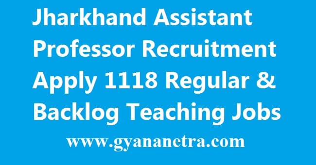 Jharkhand Assistant Professor Recruitment