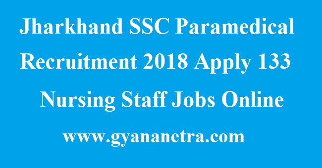 Jharkhand SSC Paramedical Recruitment