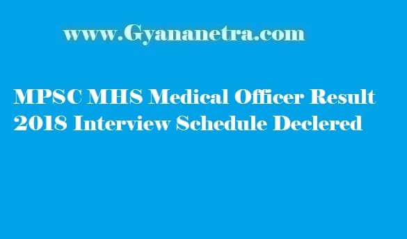 Manipur PSC MHS Medical Officer Result 2018