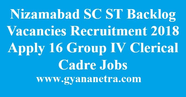 Nizamabad SC ST Backlog Vacancies Recruitment