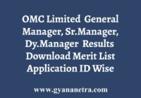 OMC Limited Manager Result
