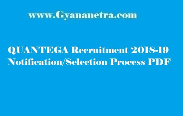 QUANTEGA Recruitment 2018-19