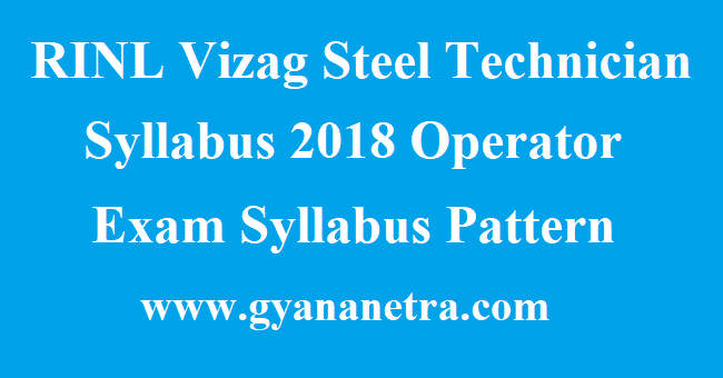 RINL Vizag Steel Operator Syllabus