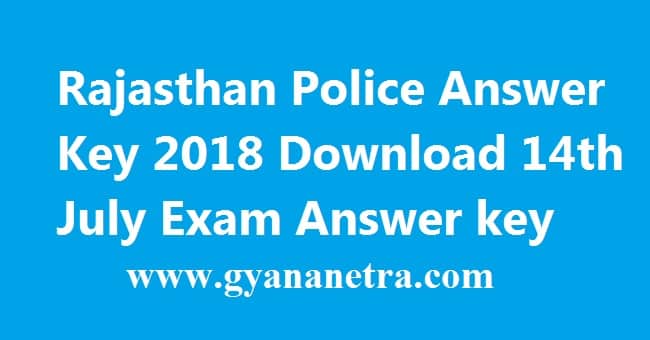 Rajasthan Police Answer Key