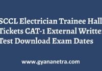 SCCL Electrician Trainee Hall Tickets Exam Dates