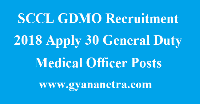 SCCL GDMO Recruitment