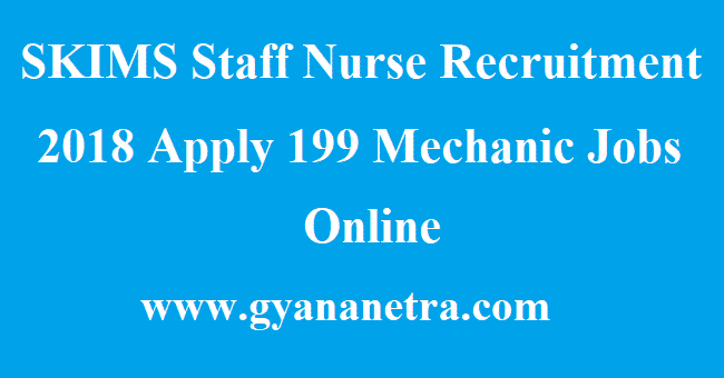 SKIMS Staff Nurse Recruitment