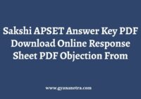 Sakshi APSET Answer Key PDF