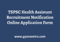 TSPSC Health Assistant Recruitment Notification