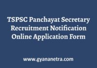 TSPSC Panchayat Secretary Recruitment Notification