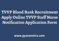 TVVP Blood Bank Recruitment Notification