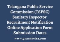 Telangana Sanitary Inspector Recruitment
