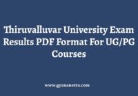 Thiruvalluvar University Exam Results Check Online