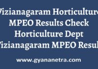 Vizianagaram Horticulture MPEO Results Check Online
