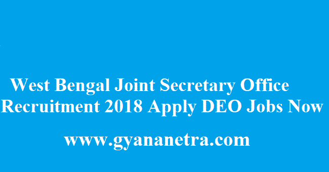 West Bengal Joint Secretary Office Recruitment 2018