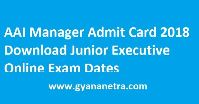 AAI Manager Admit Card
