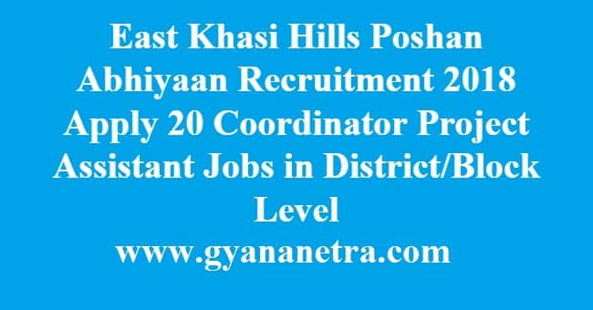 East Khasi Hills Poshan Abhiyaan Recruitment