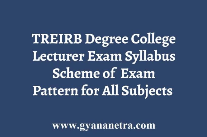 TREIRB Degree College Lecturer Syllabus Exam Pattern