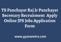 TS Panchayat Raj Junior Panchayat Secretary Recruitment Notification