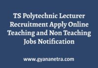 TS Polytechnic Lecturer Recruitment Notification