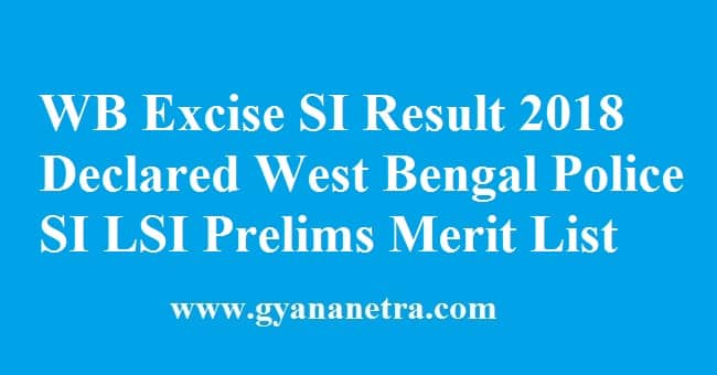 WB Excise SI Result