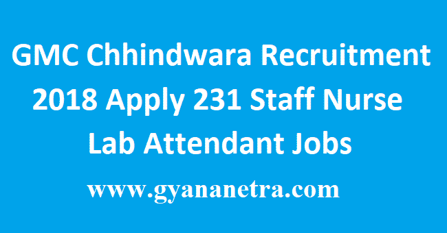 GMC Chhindwara Recruitment