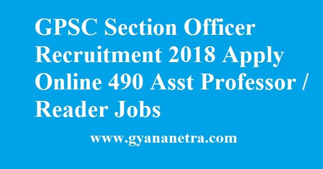GPSC Section Officer Recruitment