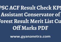 KPSC ACF Result Merit List
