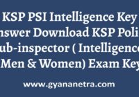 KSP PSI Intelligence Key Answer PDF